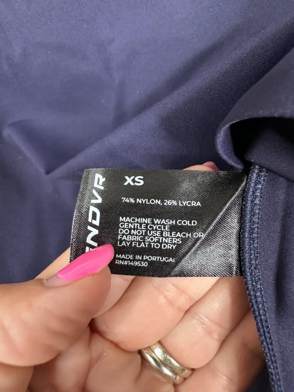 NWT Endeavor DRYFORCE® Long Sleeve Mock Neck French Navy XS Performance Workout